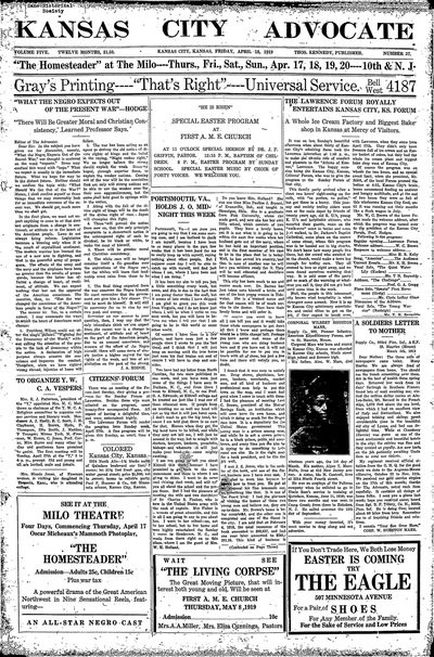 Kansas City Advocate, Apr 18, 1919