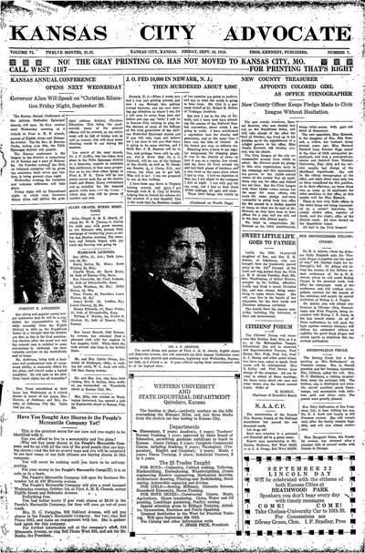 Kansas City Advocate, Sep 19, 1919