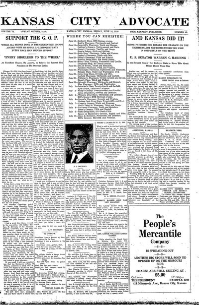 Kansas City Advocate, Jun 18, 1920