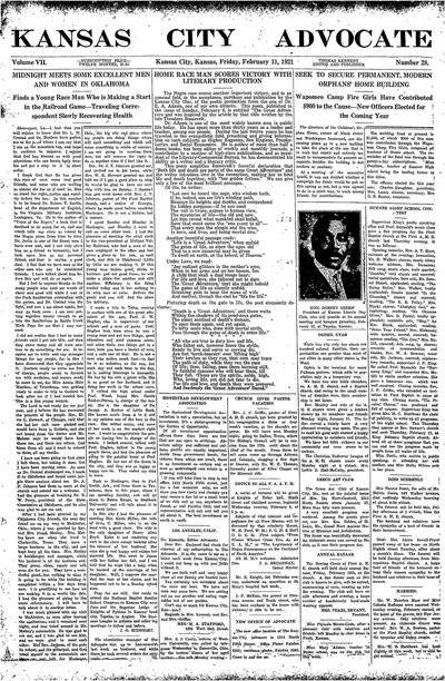 Kansas City Advocate, Feb 11, 1921