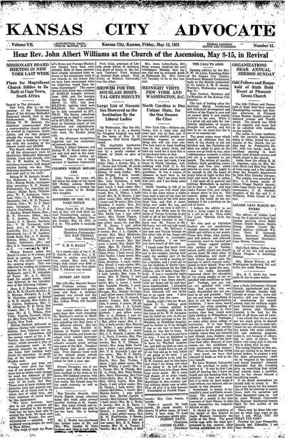 Kansas City Advocate, May 13, 1921