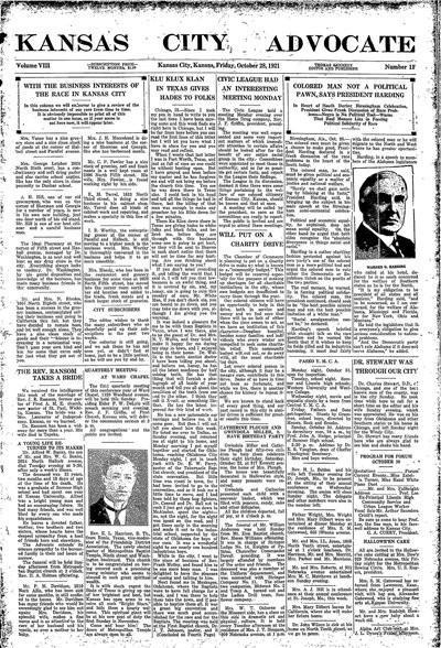 Kansas City Advocate, Oct 28, 1921