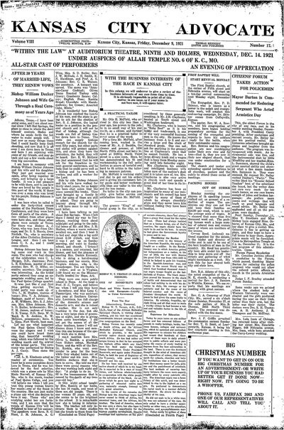Kansas City Advocate, Dec 9, 1921