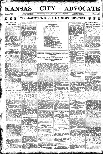 Kansas City Advocate, Dec 23, 1921