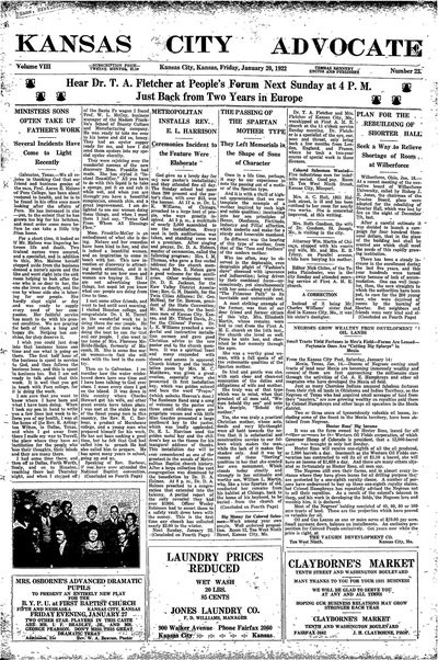 Kansas City Advocate, Jan 20, 1922