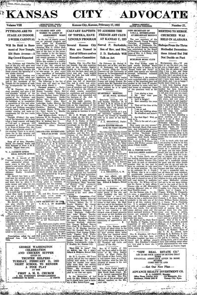 Kansas City Advocate, Feb 17, 1922