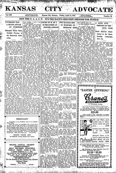 Kansas City Advocate, Apr 14, 1922