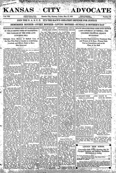 Kansas City Advocate, May 12, 1922