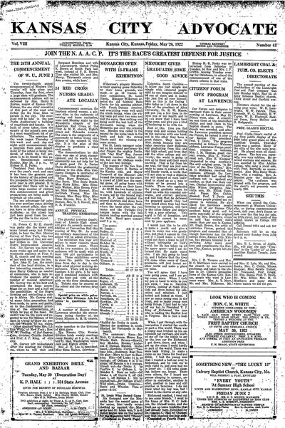 Kansas City Advocate, May 26, 1922