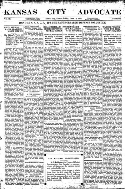 Kansas City Advocate, Jun 9, 1922