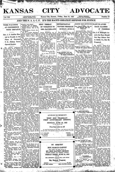 Kansas City Advocate, Jun 16, 1922