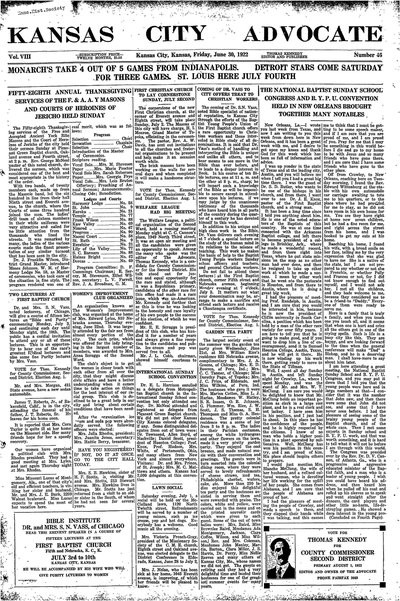 Kansas City Advocate, Jun 30, 1922