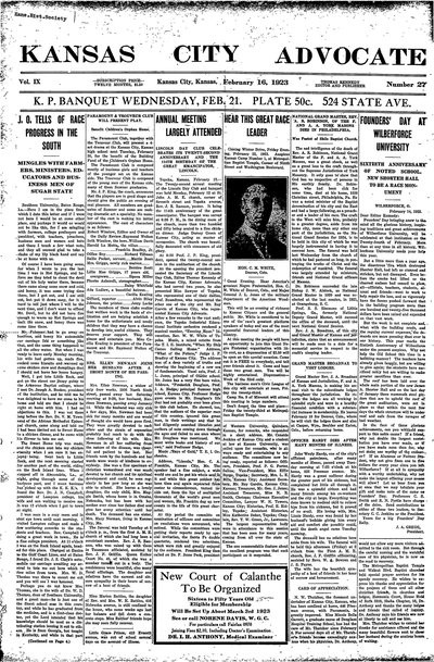 Kansas City Advocate, Feb 16, 1923
