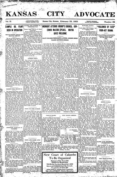 Kansas City Advocate, Feb 23, 1923