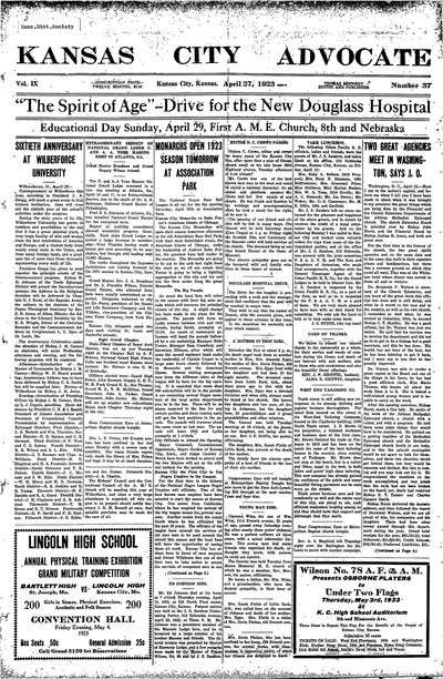 Kansas City Advocate, Apr 27, 1923