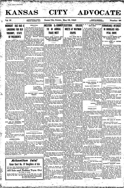 Kansas City Advocate, May 18, 1923