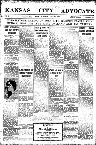 Kansas City Advocate, Jun 22, 1923