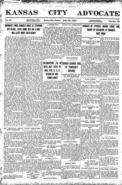 Kansas City Advocate, Jul 20, 1923