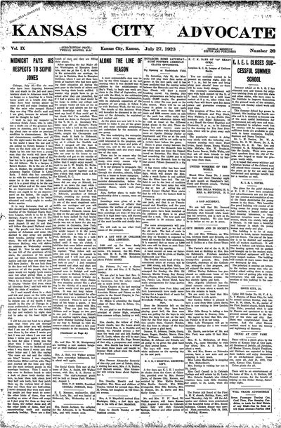Kansas City Advocate, Jul 27, 1923
