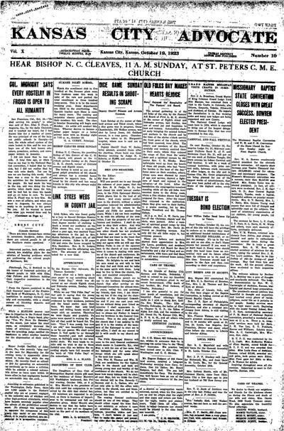Kansas City Advocate, Oct 19, 1923