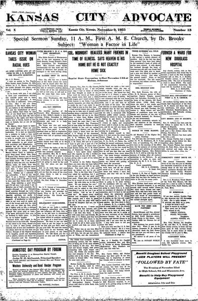 Kansas City Advocate, Nov 9, 1923