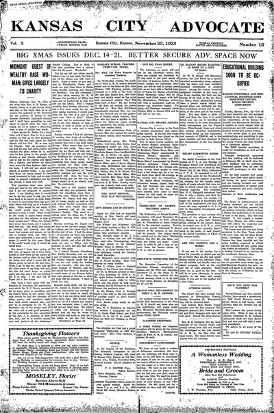 Kansas City Advocate, Nov 23, 1923