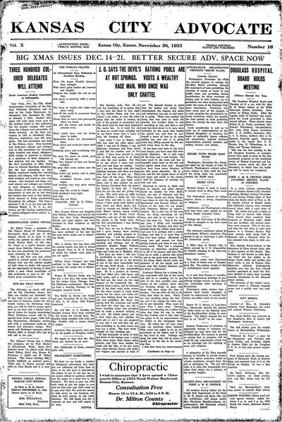 Kansas City Advocate, Nov 30, 1923