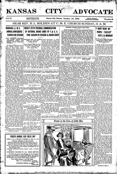 Kansas City Advocate, Oct 10, 1924