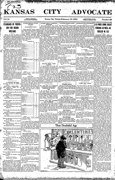 Kansas City Advocate, Feb 13, 1925