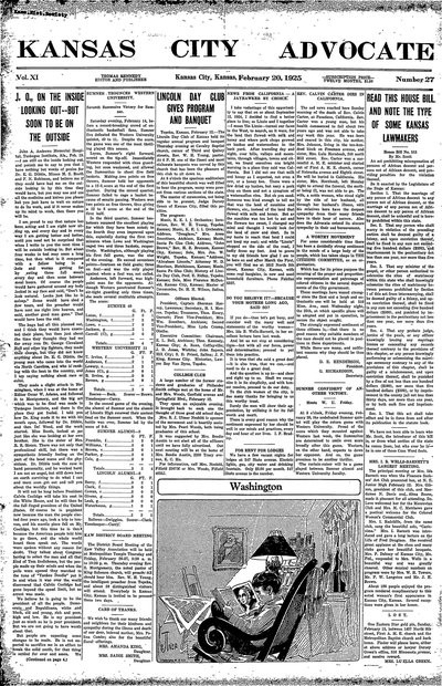 Kansas City Advocate, Feb 20, 1925