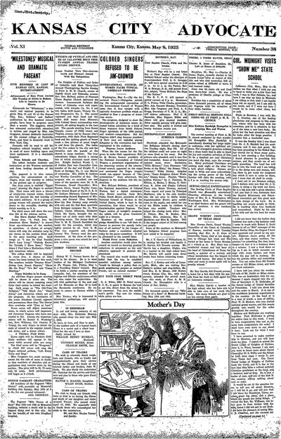 Kansas City Advocate, May 8, 1925