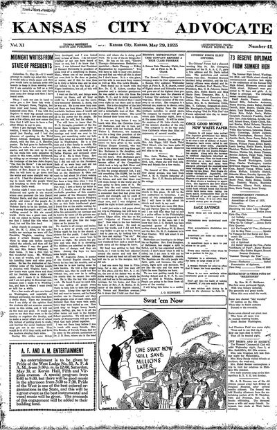 Kansas City Advocate, May 29, 1925