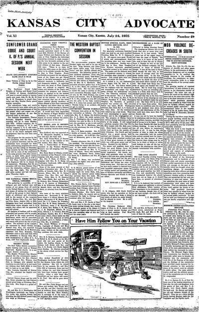 Kansas City Advocate, Jul 24, 1925
