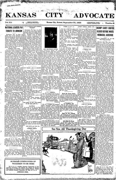 Kansas City Advocate, Sep 25, 1925