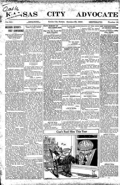 Kansas City Advocate, Oct 30, 1925