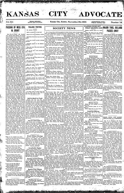 Kansas City Advocate, Nov 20, 1925