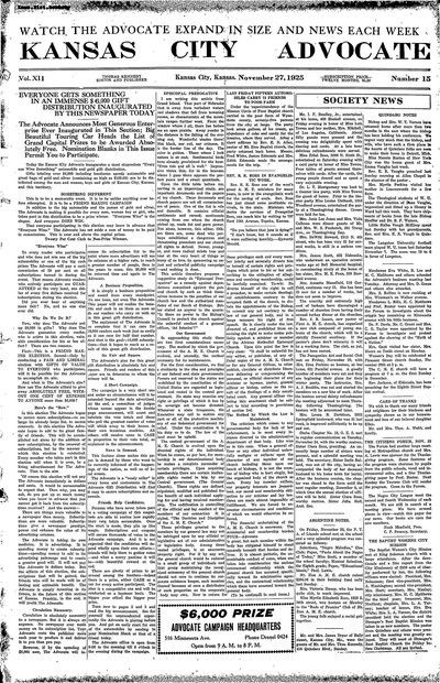 Kansas City Advocate, Nov 27, 1925