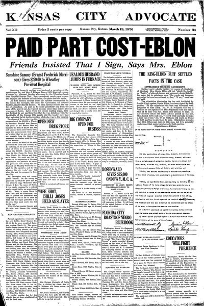 Kansas City Advocate, Mar 19, 1926