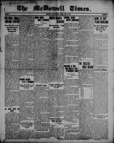 McDowell Times, Jul 18, 1913