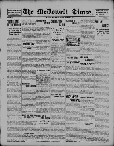 McDowell Times, Dec 12, 1913