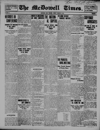 McDowell Times, Mar 27, 1914