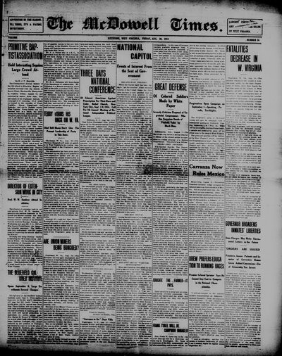 McDowell Times, Aug 28, 1914