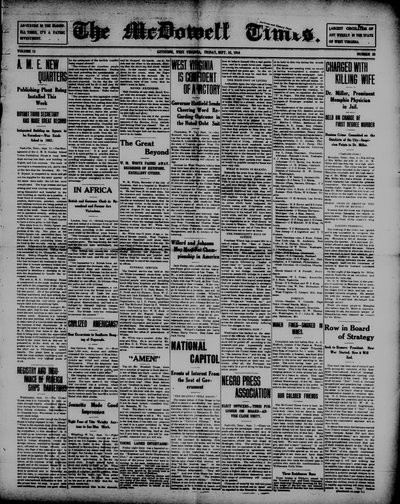 McDowell Times, Sep 18, 1914