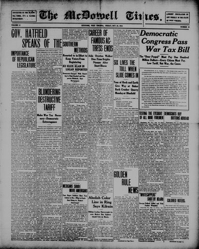 McDowell Times, Oct 23, 1914