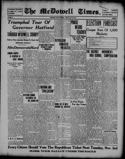 McDowell Times, Oct 30, 1914