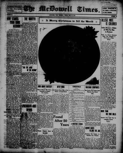 McDowell Times, Dec 25, 1914