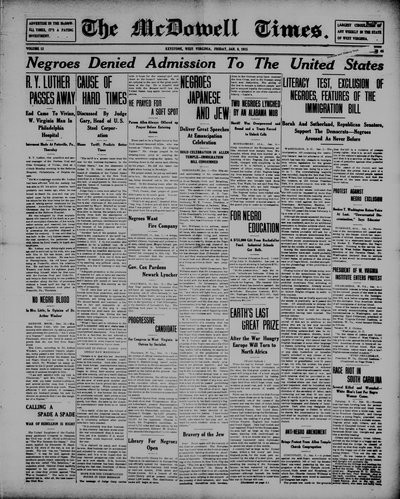 McDowell Times, Jan 8, 1915