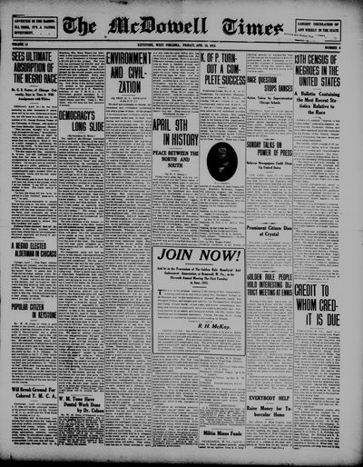 McDowell Times, Apr 16, 1915