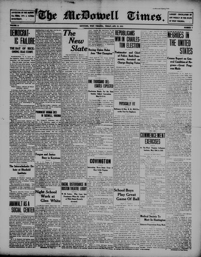 McDowell Times, Apr 23, 1915
