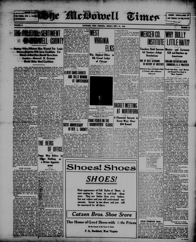 McDowell Times, Sep 10, 1915